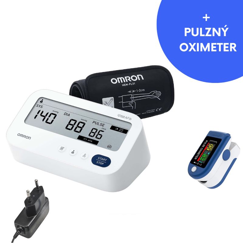 Tlakomer OMRON M3 Comfort AFib + Adaptér